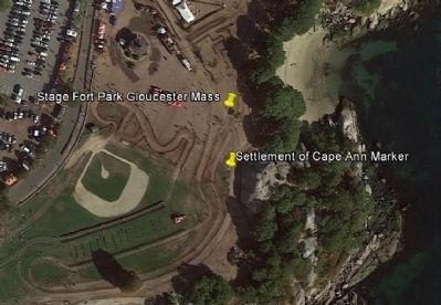 Cape Ann Settlement Marker image. Click for full size.