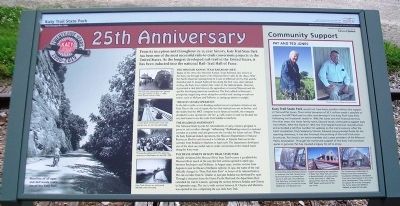 Katy Trail State Park 25th Anniversary Marker. Click for full size. Katy Trail State Park 25th Anniversary Marker image. Click for full size.