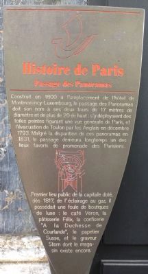 Passage des Panoramas Marker image. Click for full size.