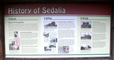 History of Sedalia Marker image. Click for full size.