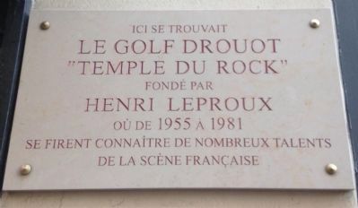 Le Golf Drouot Marker. Click for full size. Le Golf Drouot Marker image. Click for full size.
