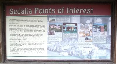 Sedalia Points of Interest Marker. Click for full size. Sedalia Points of Interest Marker image. Click for full size.