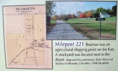 Milepost 221 on Sedalia to Clifton City Marker. Click for full size. Milepost 221 on Sedalia to Clifton City Marker image. Click for full size.