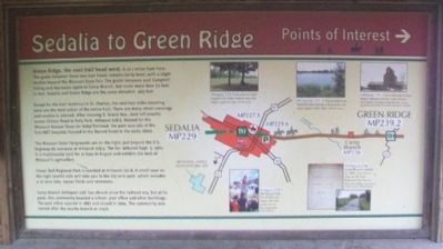 Sedalia to Green Ridge Marker. Click for full size. Sedalia to Green Ridge Marker image. Click for full size.