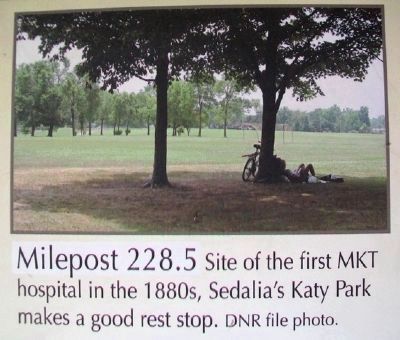 Milepost 228.5 on Sedalia to Green Ridge Marker. Click for full size. Milepost 228.5 on Sedalia to Green Ridge Marker image. Click for full size.
