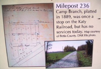 Milepost 236 on Sedalia to Green Ridge Marker. Click for full size. Milepost 236 on Sedalia to Green Ridge Marker image. Click for full size.