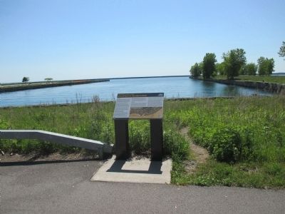 Lake Erie and Marker. Click for full size. Lake Erie and Marker image. Click for full size.