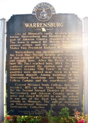 Warrensburg Marker (front) image. Click for full size.