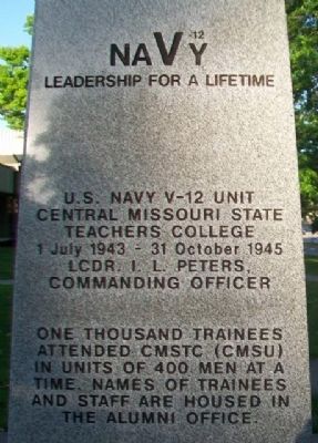 U.S. Navy V-12 Unit Marker. Click for full size. U.S. Navy V-12 Unit Marker image. Click for full size.
