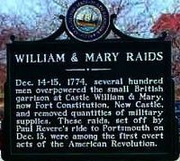William and Mary Raids Marker image. Click for full size.