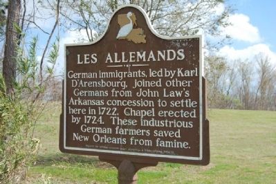 Les Allemands Marker. Click for full size. Les Allemands Marker image. Click for full size.