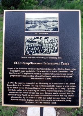 CCC Camp/German Interment Camp Marker. Click for full size. CCC Camp/German Interment Camp Marker image. Click for full size.