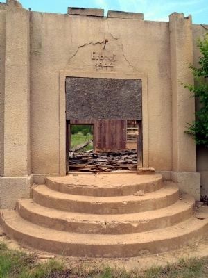 Entrance to Recreation Hall built by German internees in 1944 image. Click for full size.