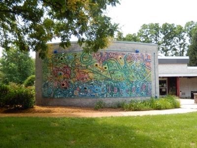 Mural on the library building image. Click for full size.