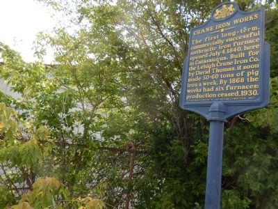 Crane Iron Works Marker image. Click for full size.