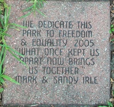 Blind Boone Park Dedicatory Paver image. Click for full size.