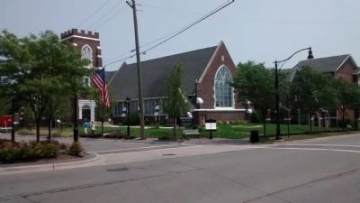 First United Methodist Church of Farmington and Marker image. Click for full size.