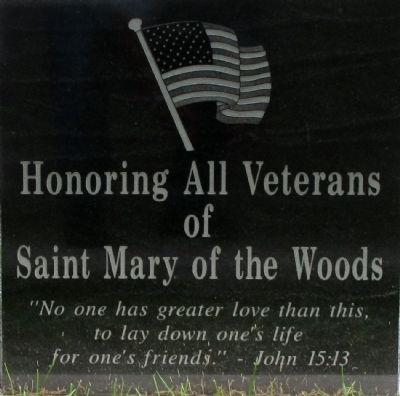 St. Mary of the Woods Veterans Memorial Marker image. Click for full size.