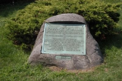 Province of Maine Marker Marker image. Click for full size.