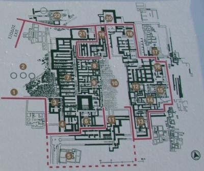 <u>Palace of Knossos</u> Main Visitor's Route Marker image. Click for full size.