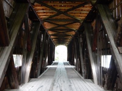Interior of Shoreham Covered Railroad Bridge image. Click for full size.