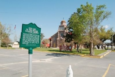 Our Lady of the Rosary Catholic Church and Marker image. Click for full size.