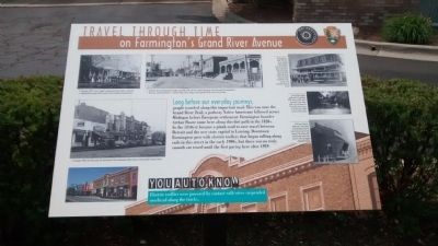 Travel Through Time on Farmington's Grand River Avenue Marker image. Click for full size.
