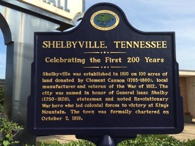 Shelbyville, Tennessee Marker image. Click for full size.
