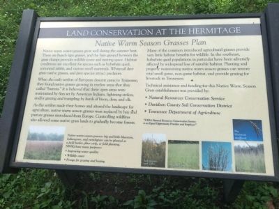 Land Conservation at The Hermitage Marker image. Click for full size.