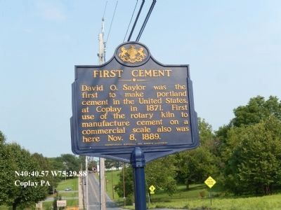 First Cement Marker. Click for full size. First Cement Marker image. Click for full size.