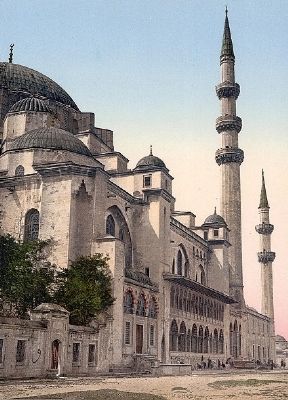<i>Süleymaniye Camii (mosque), Constantinople, Turkey</i>. Click for full size. <i>Süleymaniye Camii (mosque), Constantinople, Turkey</i> image. Click for full size.