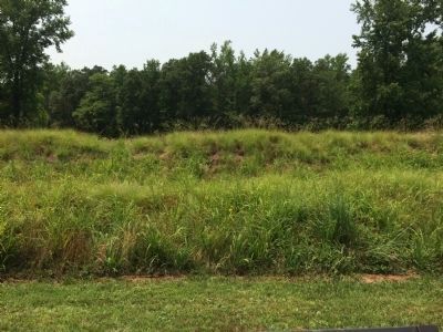 Earthworks at Fort Harrison near the "A Unique Photograph" marker. Click for full size. Earthworks at Fort Harrison near the "A Unique Photograph" marker image. Click for full size.