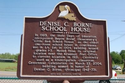 Denise C. Borne School House Marker image. Click for full size.