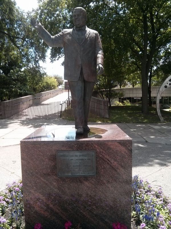 Statue of Orville L. Hubbard at Dearborn Town Hall Complex image. Click for full size.