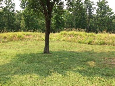 Low breastworks in front of the Confederate Counterattack marker image. Click for full size.