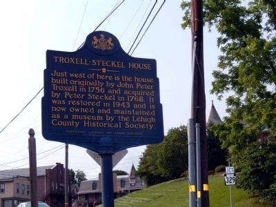 Troxell-Steckel House Marker. Click for full size. Troxell-Steckel House Marker image. Click for full size.