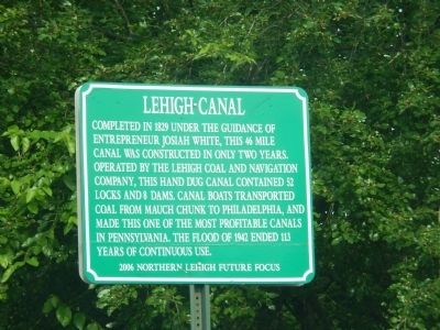 Lehigh Canal Marker image. Click for full size.