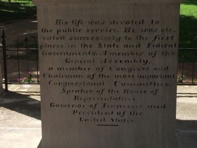 Tomb of James Knox Polk Marker. Click for full size. Tomb of James Knox Polk Marker image. Click for full size.