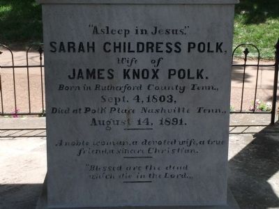 Tomb of James Knox Polk Marker. Click for full size. Tomb of James Knox Polk Marker image. Click for full size.