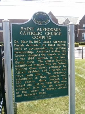 Saint Alphonsus Catholic Church Complex Marker image. Click for full size.