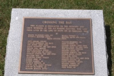 Crossing the Bar Memorial Marker image. Click for full size.