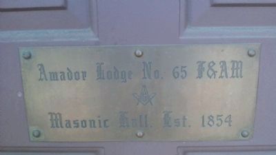 Masonic Hall Sign on the Door image. Click for full size.