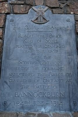 Battle of Bannockburn Marker - Main Plaque image. Click for full size.