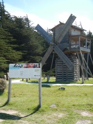re-creating the Fort Ross Windmill Marker image. Click for full size.