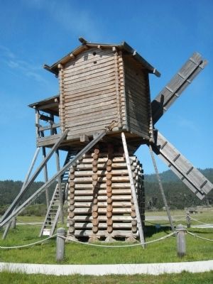 Re-creation of the Fort Ross Windmill image. Click for full size.