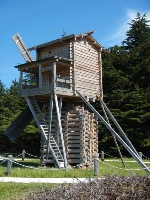 Re-creation of the Fort Ross Windmill image. Click for full size.
