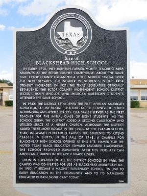Site of Blackshear High School Marker image. Click for full size.