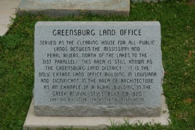Greensburg Land Office Marker image. Click for full size.