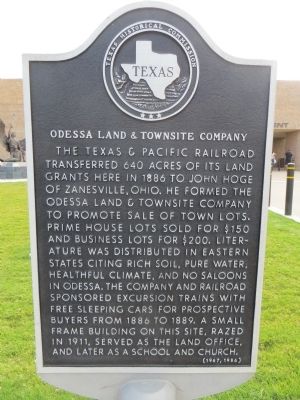 Odessa Land & Townsite Company Marker image. Click for full size.