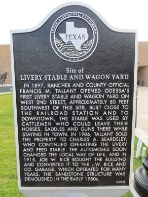 Site of Livery Stable and Wagon Yard Marker image. Click for full size.